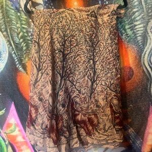 Vintage Bohemian Shimmering Wrap Skirt